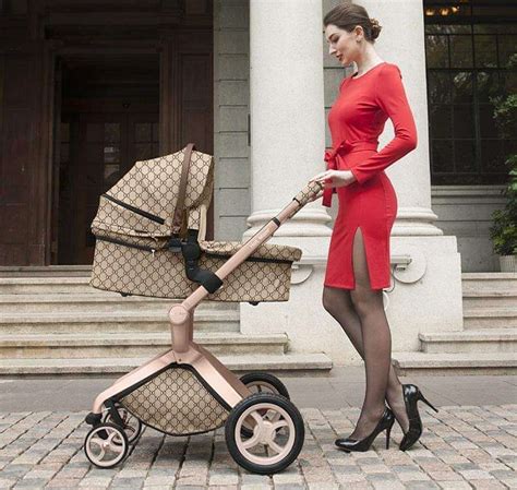 hot mom gucci stroller|newborn baby Gucci outfit.